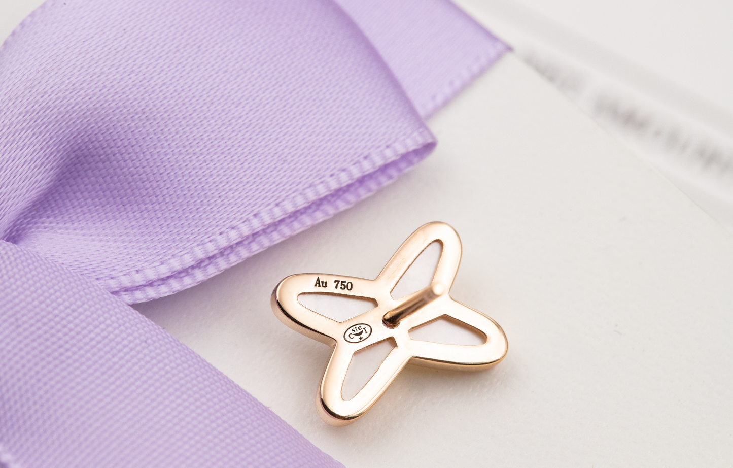 [Kincade Jewelery]JEUX DE WHITE MOP PINK GOLD DIAMOND EARRINGS