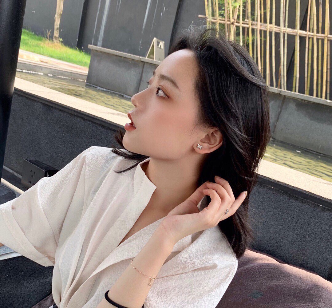 [Kincade Jewelery]JEUX DE WHITE MOP PINK GOLD DIAMOND EARRINGS