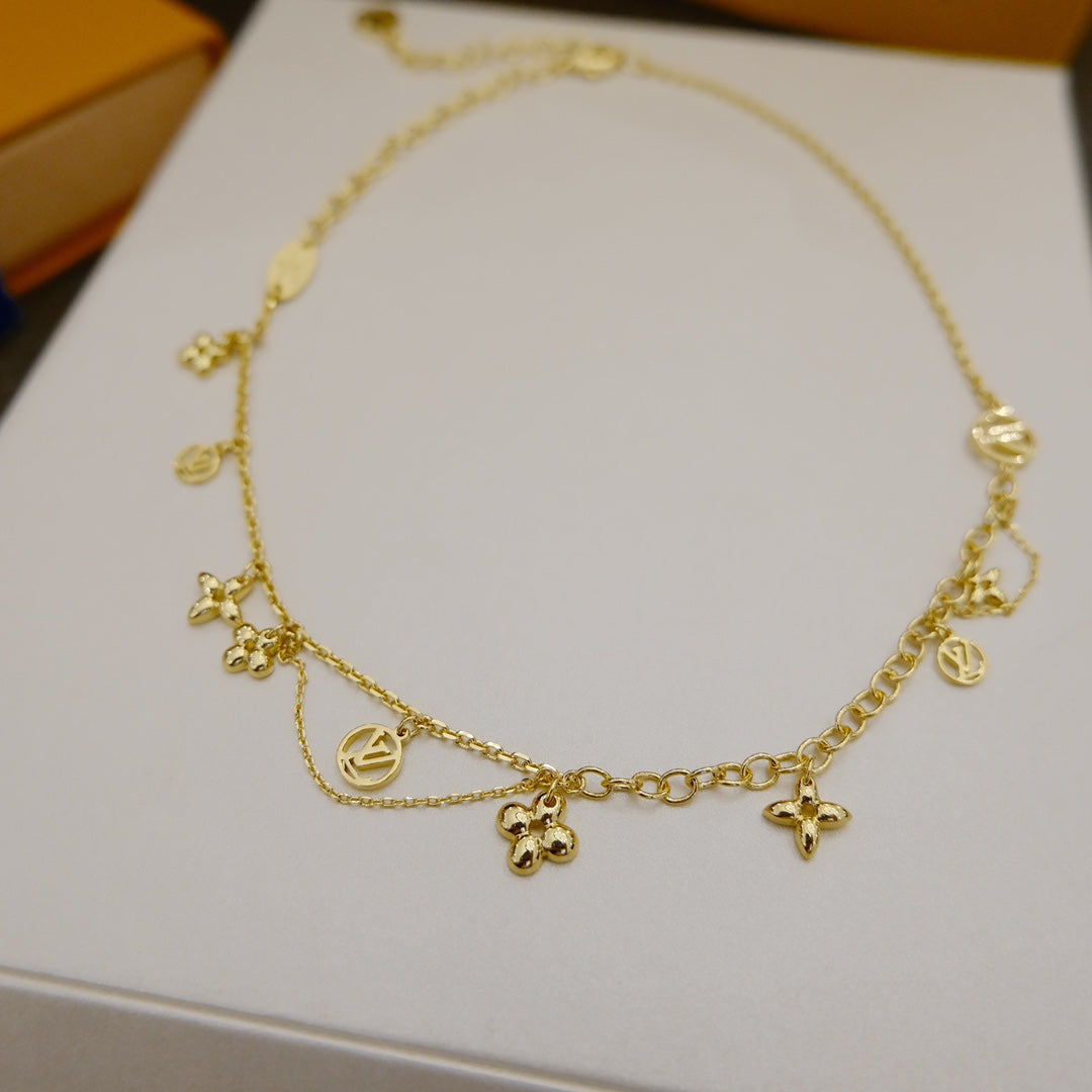 [Kincade Jewelery]BLOOMING SUPPLE NECKLACE BRASS