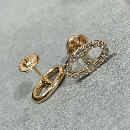[Kincade Jewelery]HM FULL DIAMOND PIG NOSE STUD EARRINGS
