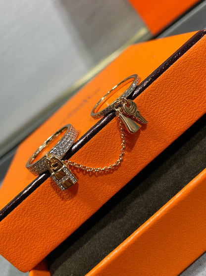 [Kincade Jewelery]HM KELLY CLOCHETTE DOUBLE RING IN  WITH DIAMONDS