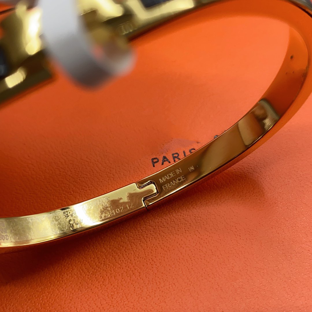 [Kincade Jewelery]CLASSIC HM CLIC BLACK 8MM ENAMEL BRACELET