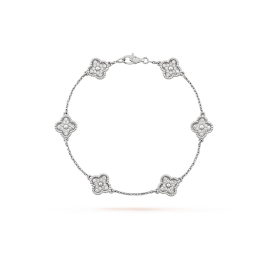 [Kincade Jewelery]Kincade 6 MOTIF SILVER DIAMOND BRACELET