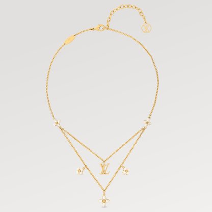 [Kincade Jewelery]FLOWERGRAM GOLD MOP DOUBLE ROW NECKLACE