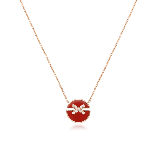 [Kincade Jewelery]JEUX DE ROSE GOLD DIAMOND NECKLACE