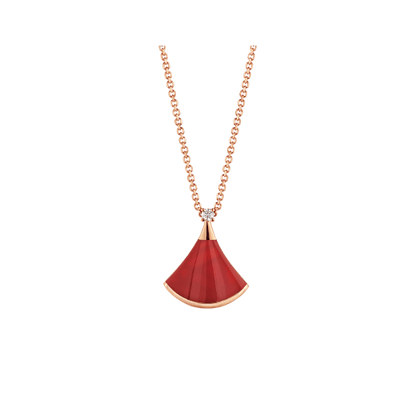 [Kincade Jewelery]DREAM NECKLACE CARNELIAN 1 DIAMOND
