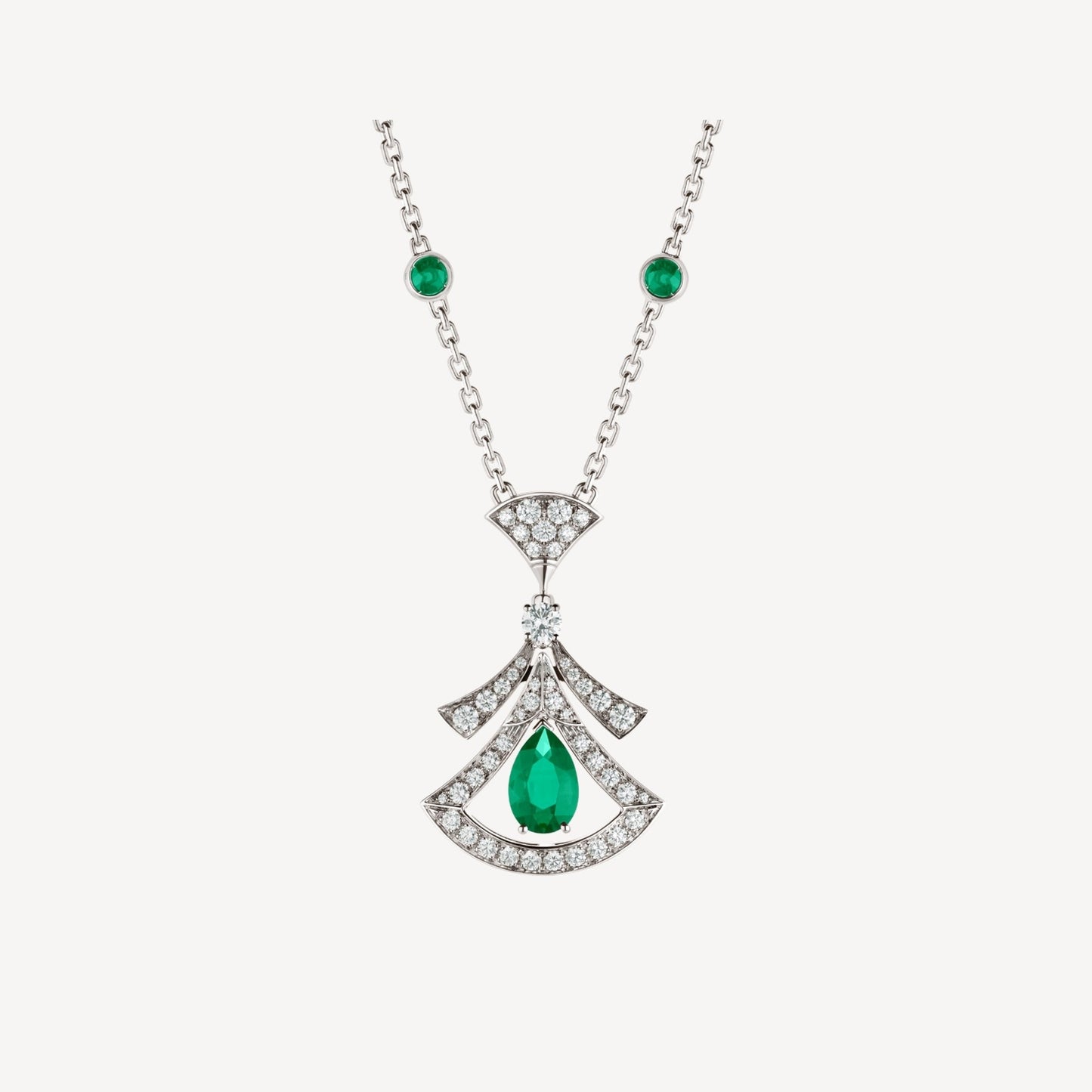 [Kincade Jewelery]DREAM NECKLACE MALACHITE DIAMOND SILVER