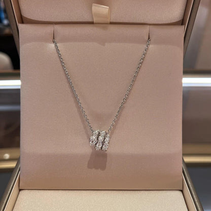 [Kincade Jewelery]SERPENTI  NECKLACE DOUBLE RING DIAMOND