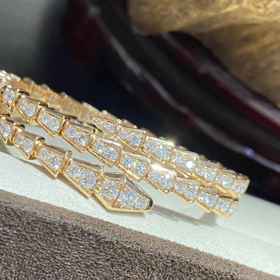[Kincade Jewelery]SERPENTI BRACELET GOLD DIAMOND DOUBLE ROW
