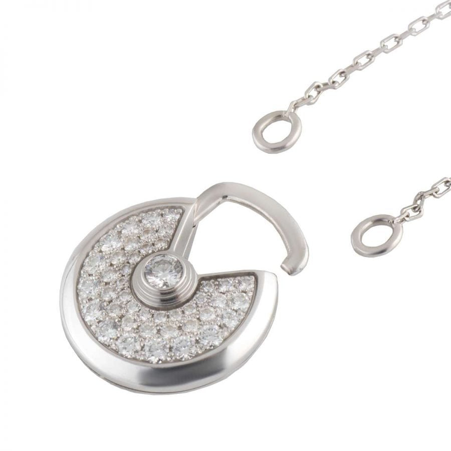 [Kincade Jewelery]AMULETTE SILVER FULL DIAMOND NECKLACE