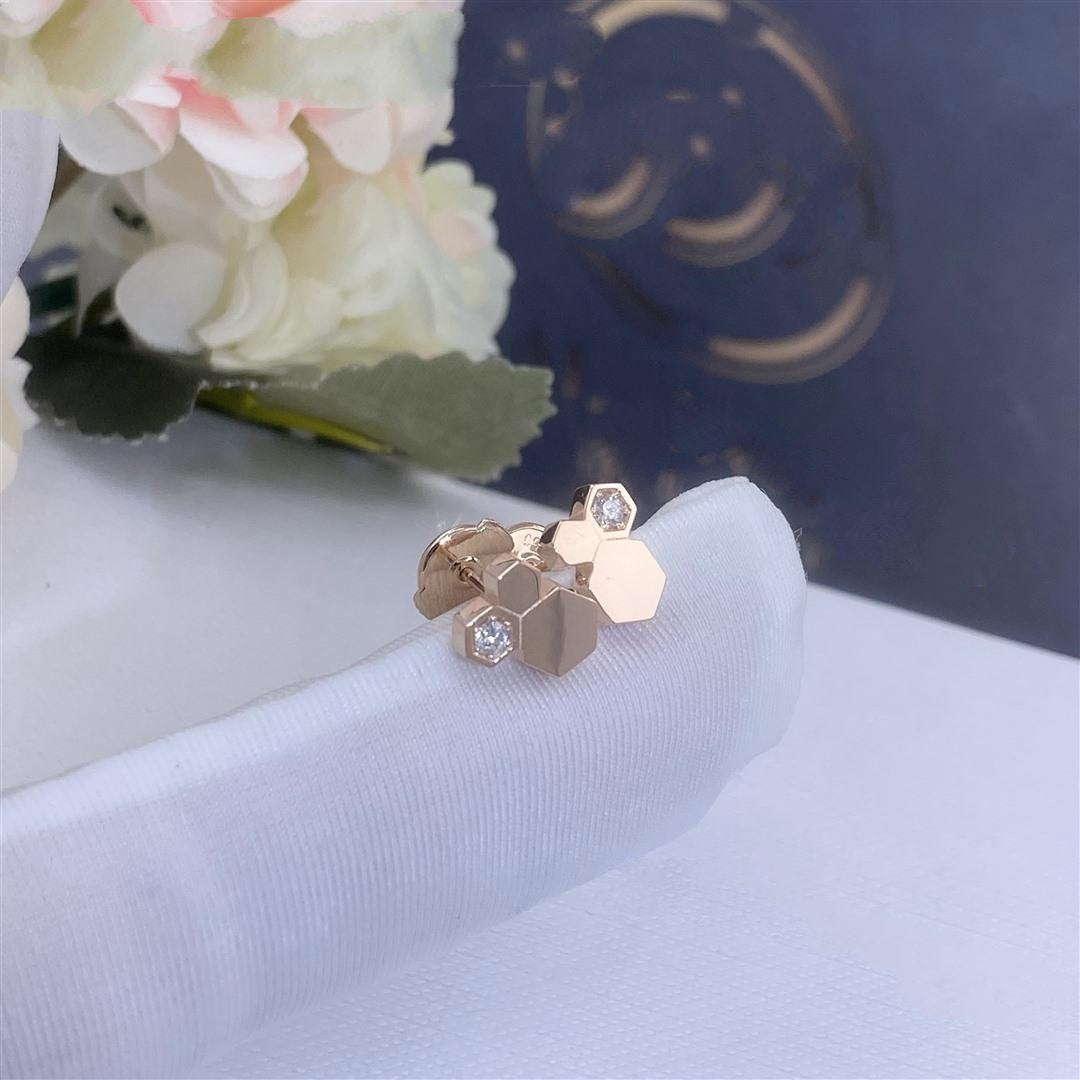 [Kincade Jewelery]BEE LOVE PINK GOLD DIAMOND EARRINGS