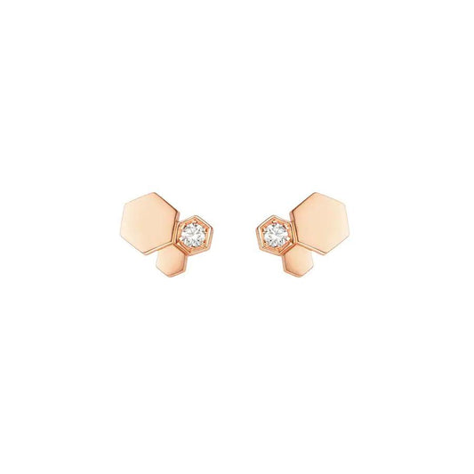 [Kincade Jewelery]BEE LOVE PINK GOLD DIAMOND EARRINGS
