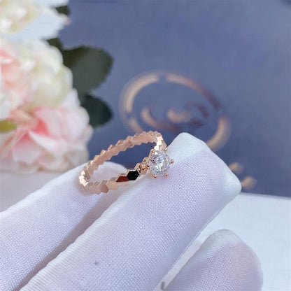 [Kincade Jewelery]BEE LOVE RING PINK GOLD 1 DIAMOND