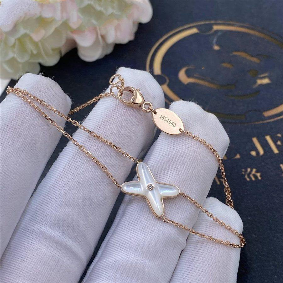 [Kincade Jewelery]JEUX BRACELET WHITE MOP PINK GOLD 1 DIAMOND