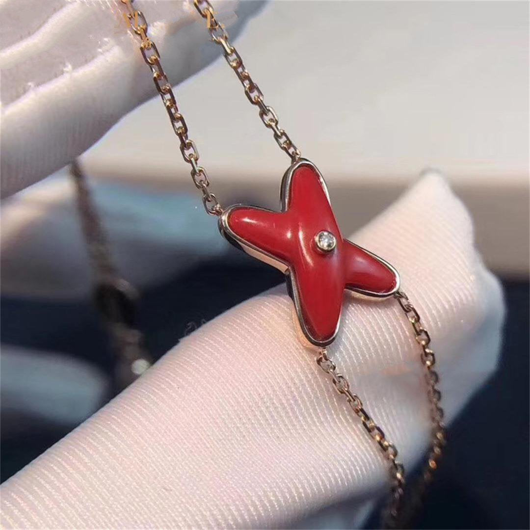 [Kincade Jewelery]JEUX BRACELET CARNELIAN PINK GOLD 1 DIAMOND