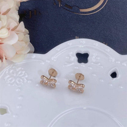 [Kincade Jewelery]JEUX DE PINK GOLD DIAMOND EARRINGS