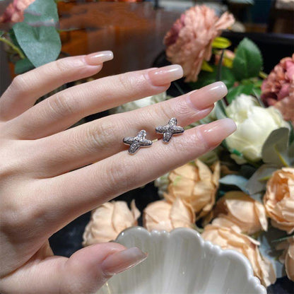 [Kincade Jewelery]JEUX DE SILVER DIAMOND EARRINGS