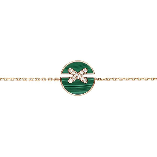 [Kincade Jewelery]JEUX DE BRACELET MALACHITE PINK GOLD DIAMONDS