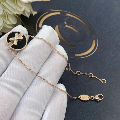 [Kincade Jewelery]JEUX DE BRACELET ONYX PINK GOLD DIAMOND