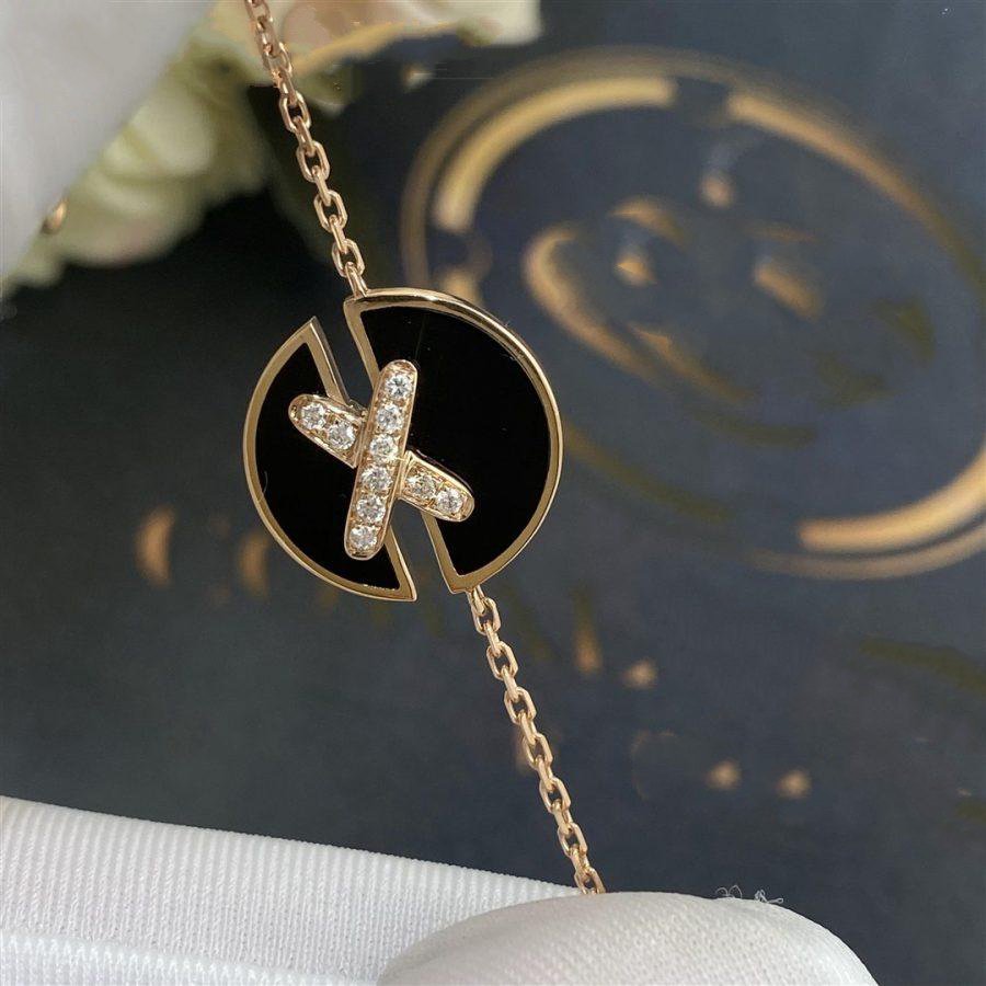 [Kincade Jewelery]JEUX DE BRACELET ONYX PINK GOLD DIAMOND