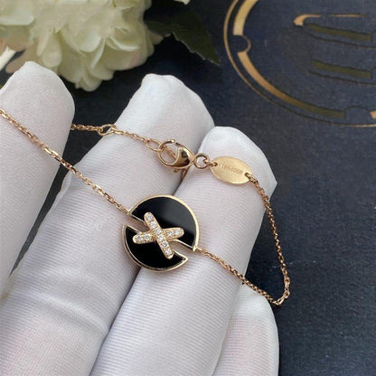 [Kincade Jewelery]JEUX DE BRACELET ONYX PINK GOLD DIAMOND