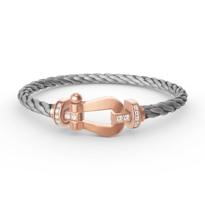 [Kincade Jewelery]FORCE LARGE HORSESHOE HALF DIAMOND BRACELET ROSE GOLD