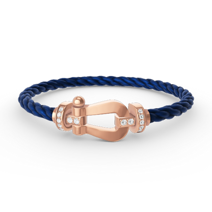[Kincade Jewelery]FORCE LARGE HORSESHOE HALF DIAMOND BRACELET ROSE GOLD