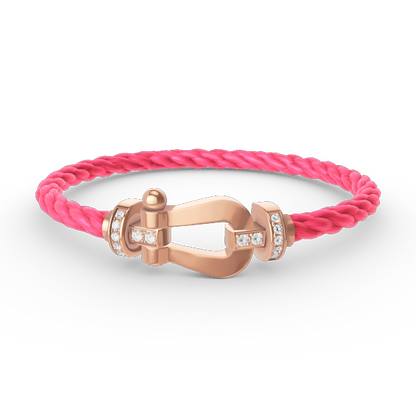 [Kincade Jewelery]FORCE LARGE HORSESHOE HALF DIAMOND BRACELET ROSE GOLD
