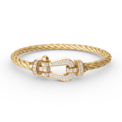 [Kincade Jewelery]FORCE LARGE HORSESHOE FULL DIAMOND BRACELET GOLD