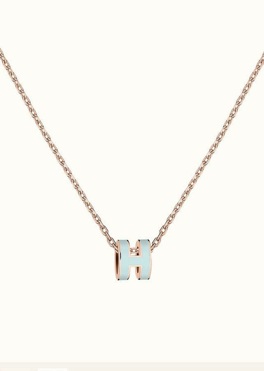 [Kincade Jewelery]POP H LIGHT BLUE NECKLACE