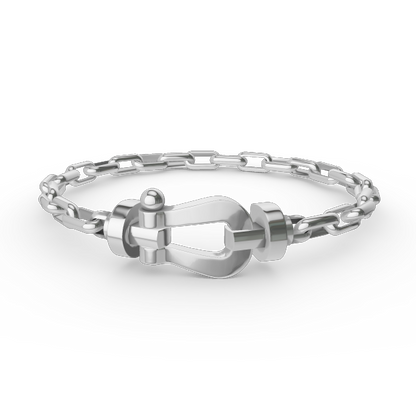 [Kincade Jewelery]FORCE LARGE HORSESHOE CLASP  METAL BRACELET