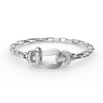 [Kincade Jewelery]FORCE LARGE HORSESHOE CLASP  METAL BRACELET