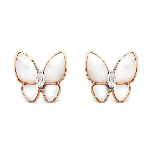 [Kincade Jewelery]BUTTERFLY MOP DIAMOND EARRINGS