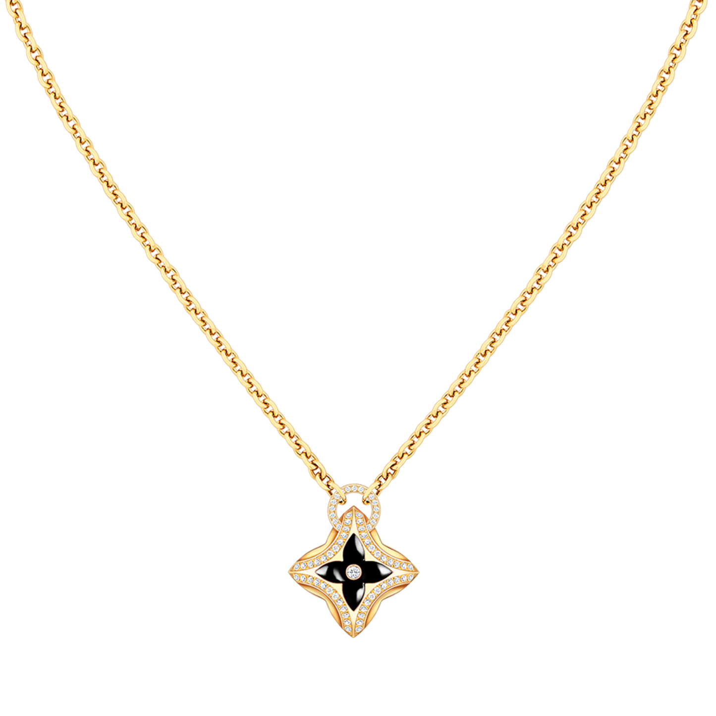 [Kincade Jewelery]STAR PEDANT PINK GOLD DIAMOND NECKLACE