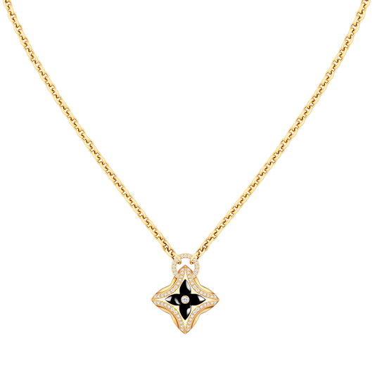 [Kincade Jewelery]STAR PEDANT PINK GOLD DIAMOND NECKLACE