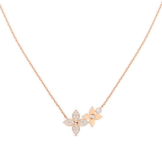 [Kincade Jewelery]STAR BLOSSOM NECKLACE PINK GOLD DIAMONDS