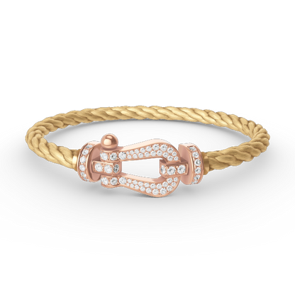 [Kincade Jewelery]FORCE LARGE HORSESHOE FULL DIAMOND BRACELET ROSE GOLD