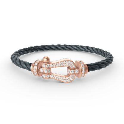 [Kincade Jewelery]FORCE LARGE HORSESHOE FULL DIAMOND BRACELET ROSE GOLD