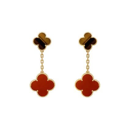 [Kincade Jewelery]Kincade  2 MOTIF  TIGER EYE CARNELIAN EARRINGS