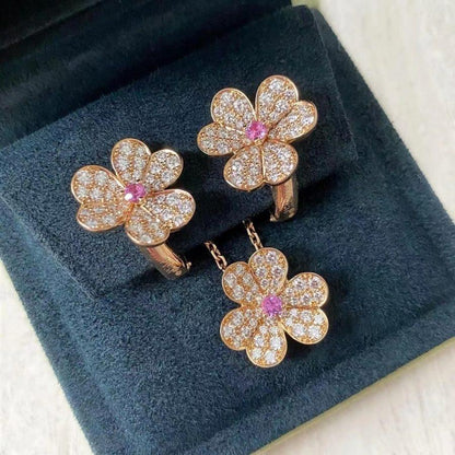 [Kincade Jewelery]FRIVOLE ROSE GOLD FLOWER DIAMOND NECKLACE