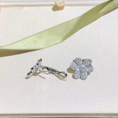 [Kincade Jewelery]FRIVOLE SILVER FLOWER DIAMOND EARRINGS