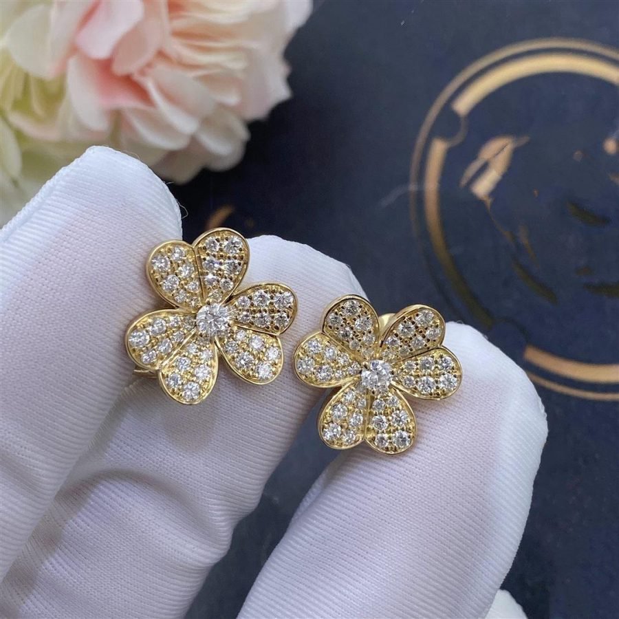 [Kincade Jewelery]FRIVOLE GOLD FLOWER DIAMOND EARRINGS