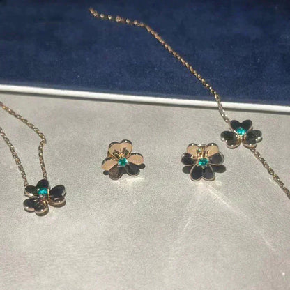 [Kincade Jewelery]FRIVOLE  FLOWER MALACHITE EARRINGS