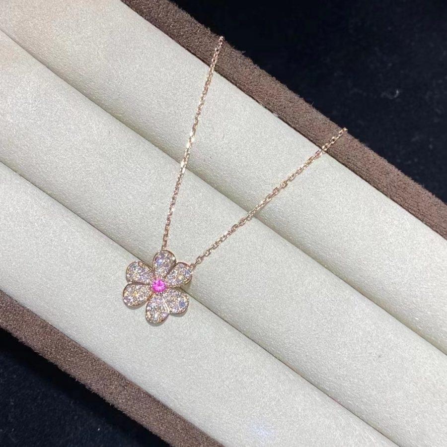 [Kincade Jewelery]FRIVOLE ROSE GOLD FLOWER DIAMOND NECKLACE
