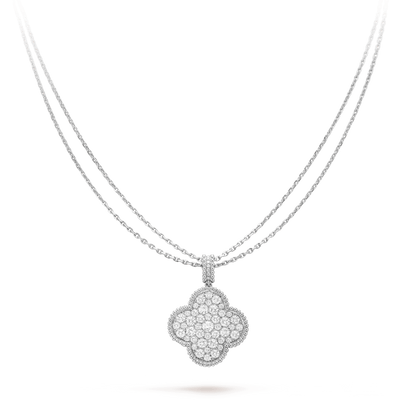 [Kincade Jewelery]Kincade 25MM SILVER FULL DIAMOND BIG Kincade NECKLACE