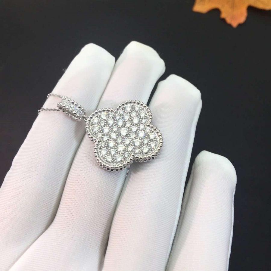 [Kincade Jewelery]Kincade 25MM SILVER FULL DIAMOND BIG Kincade NECKLACE