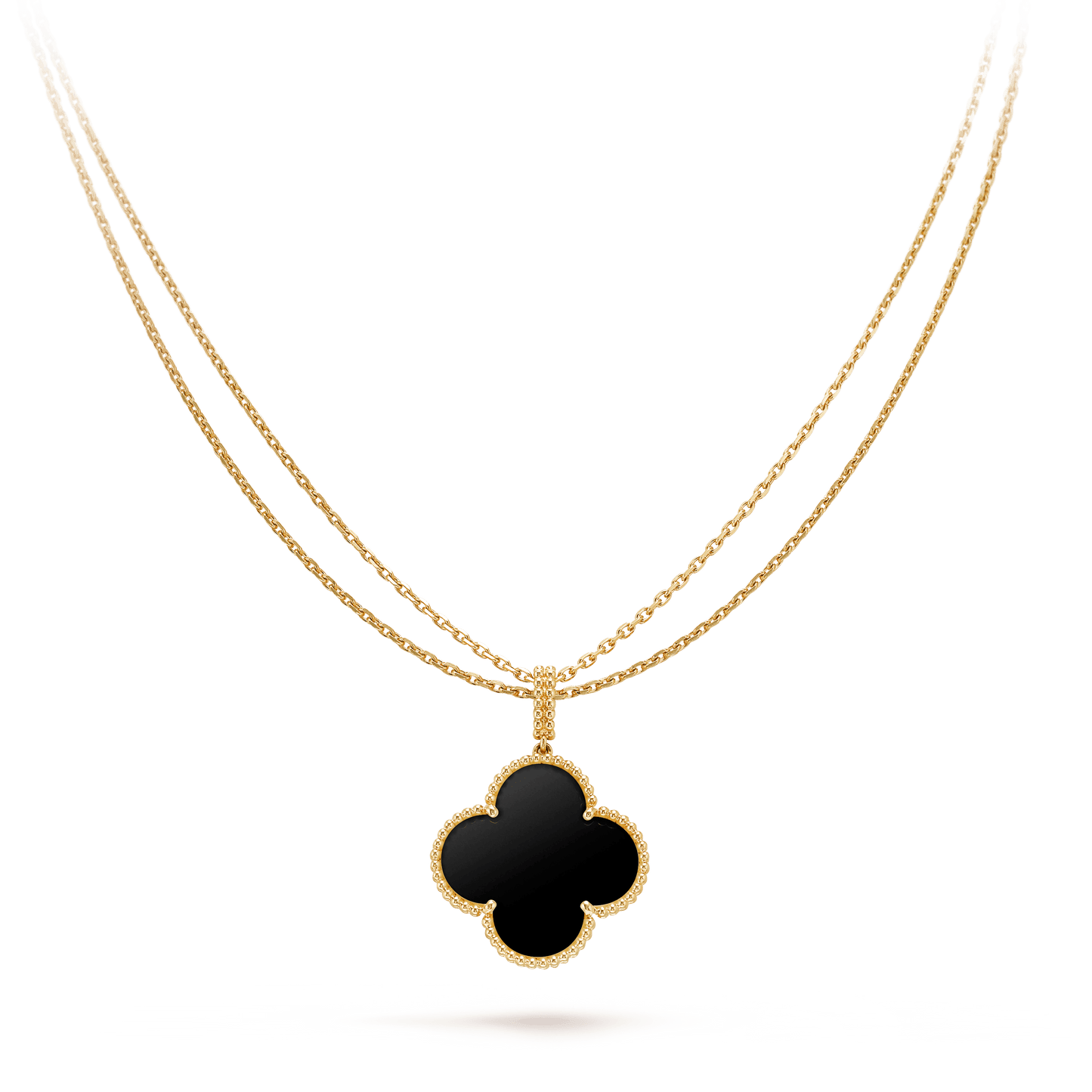 [Kincade Jewelery]Kincade 25MM GOLD ONYX BIG Kincade NECKLACE