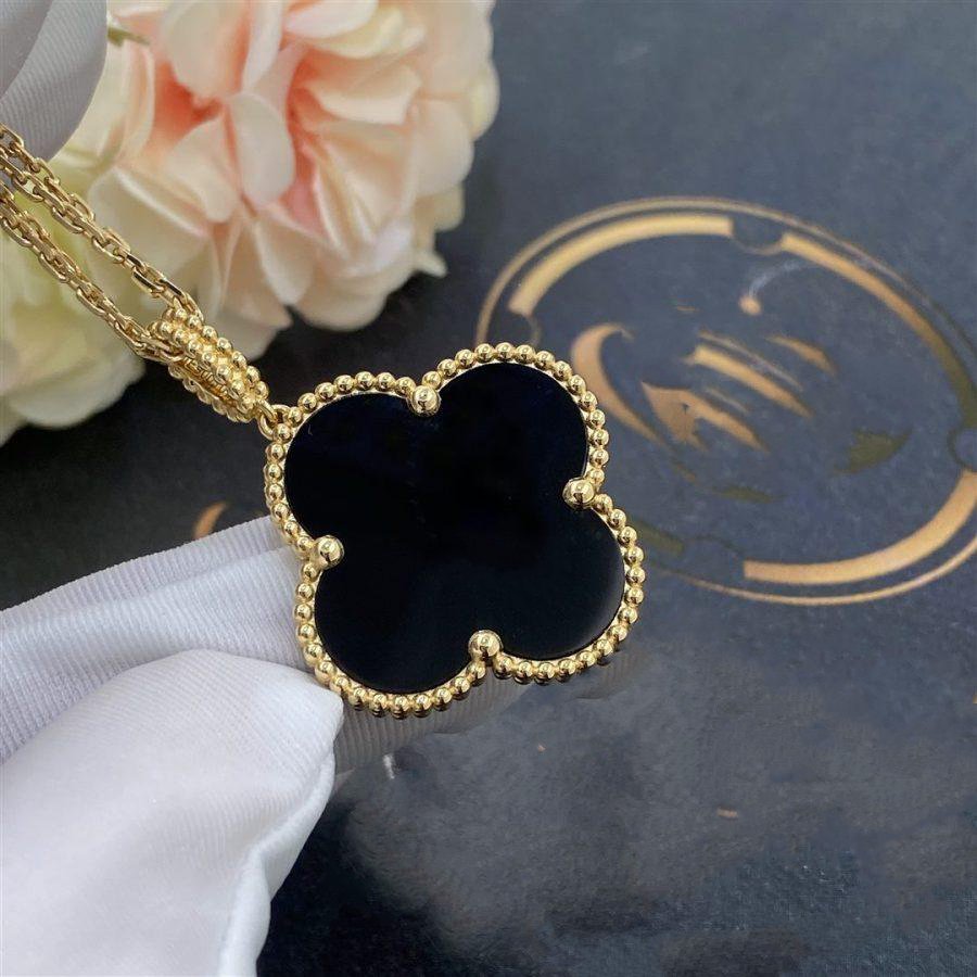 [Kincade Jewelery]Kincade 25MM GOLD ONYX BIG Kincade NECKLACE