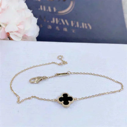 [Kincade Jewelery]Kincade ONYX SINGLE FLOWER BRACELET
