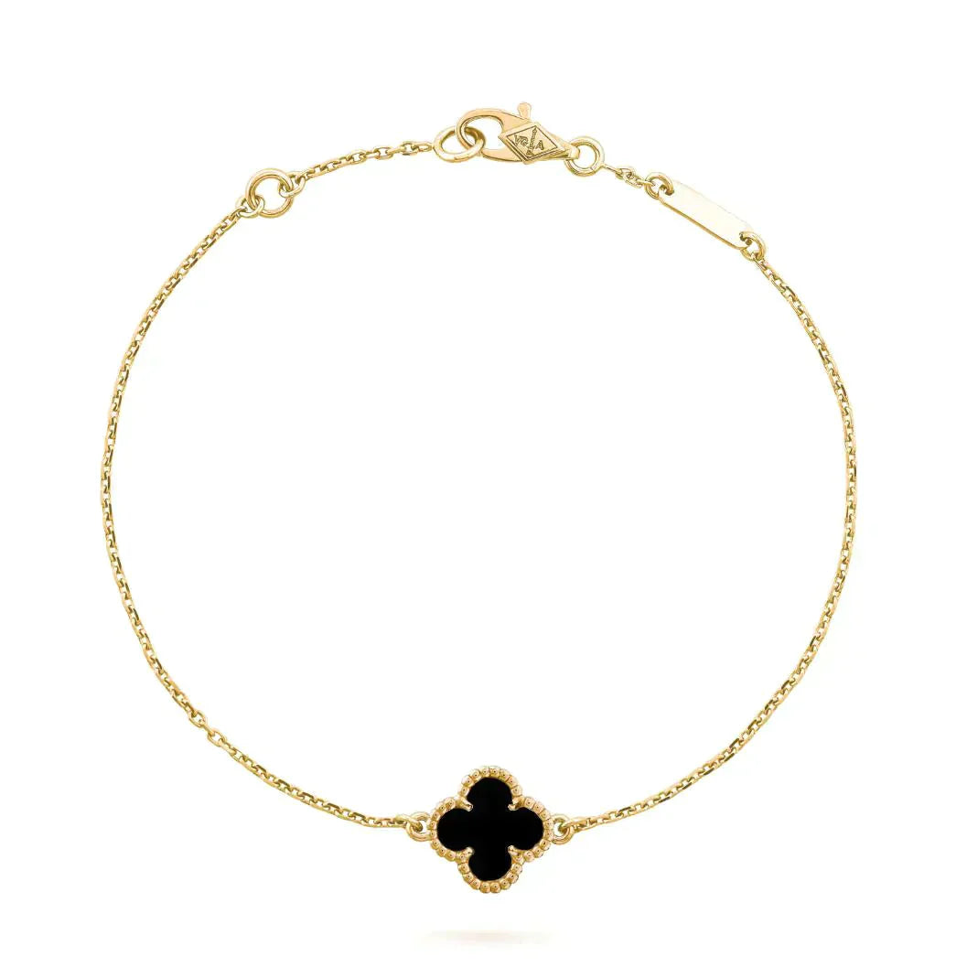 [Kincade Jewelery]Kincade ONYX SINGLE FLOWER BRACELET